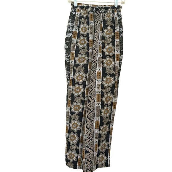 Anna Gray vintage silk wide leg pants, medium, bohemian, festival, hippie - Picture 1 of 6